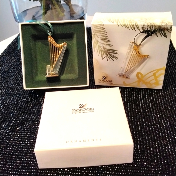 Swarovski Crystal harp ornament (#235907) - Picture 1 of 5